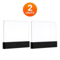 VisionGlow reading light 2 units bundle — two flat diffusion transparent panels with black base side by side — white background
